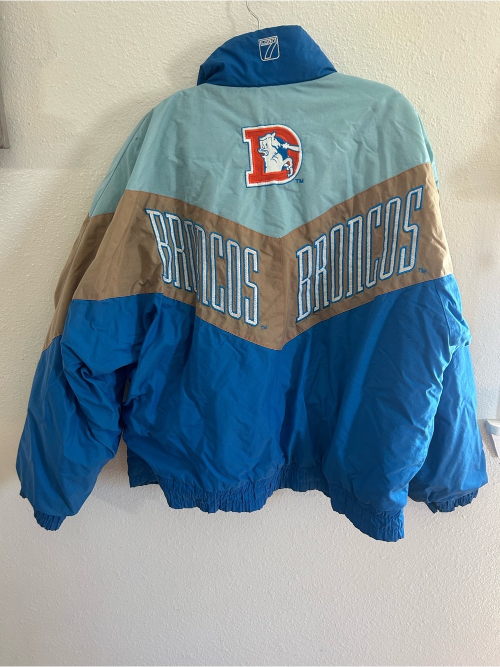 Vintage 90s Logo 7 NFL Denver Broncos Starter Jacket Mens Size L - Picture 6 of 12